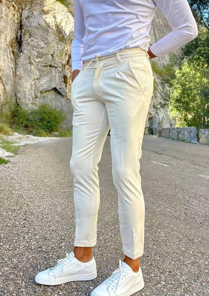 Pantalón hombre técnico Milano nata