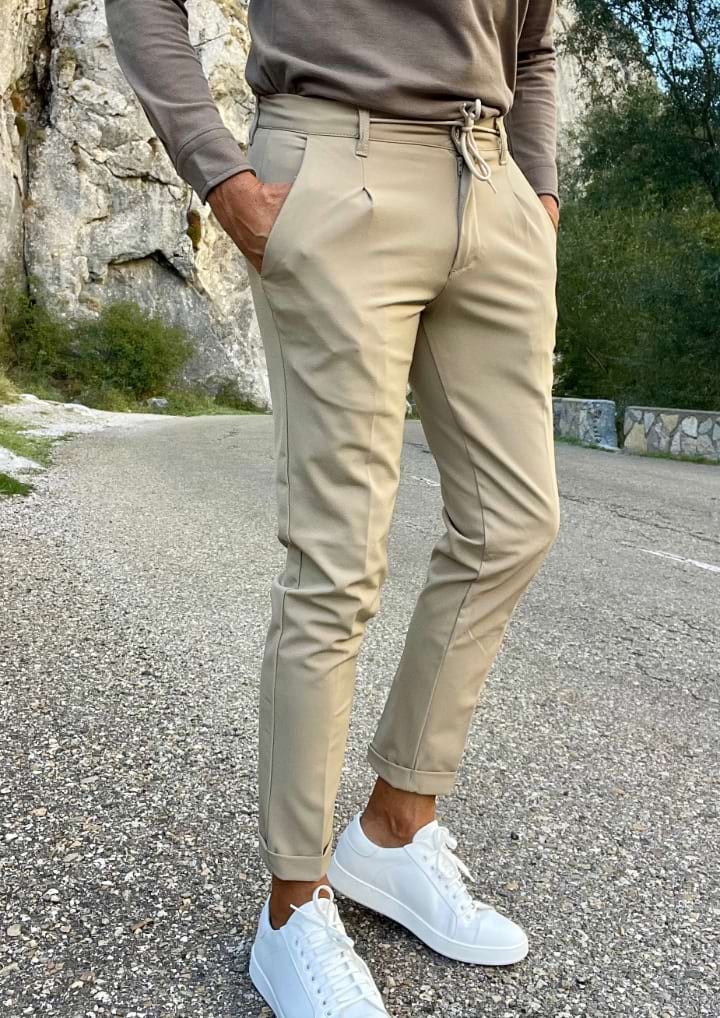 Pantalon cintura alta orders hombre