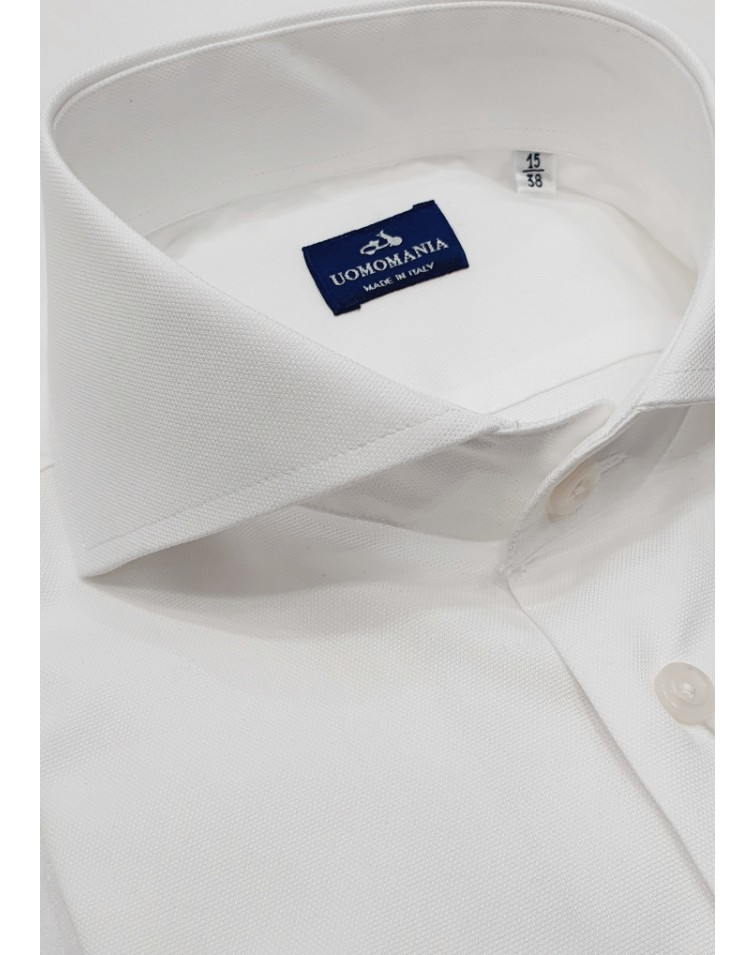 Camisa blanca cuello italiano hombre UOMOMANIA MILANO