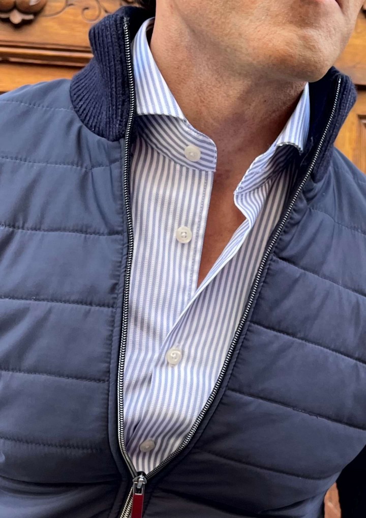 Camisa cuello italiano Bastoncino