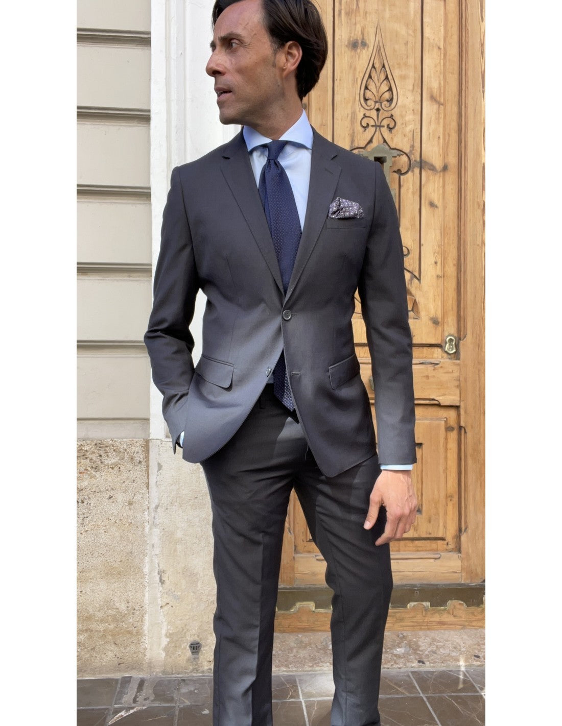 Traje gris para hombre Servillo