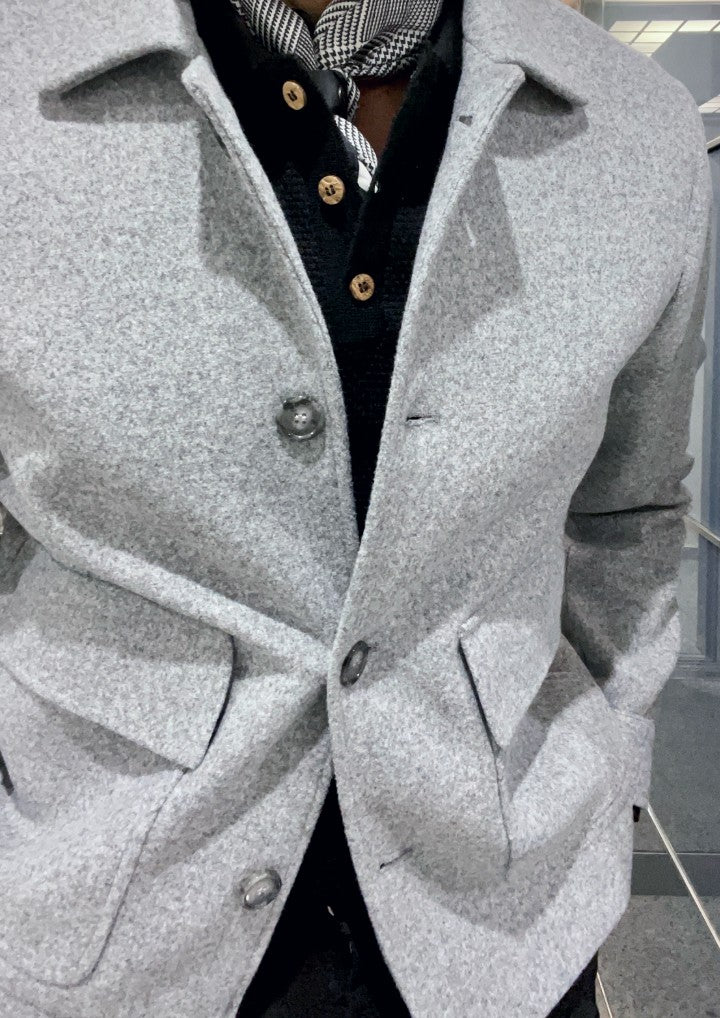 Detalle Chaqueta hombre Studio gris