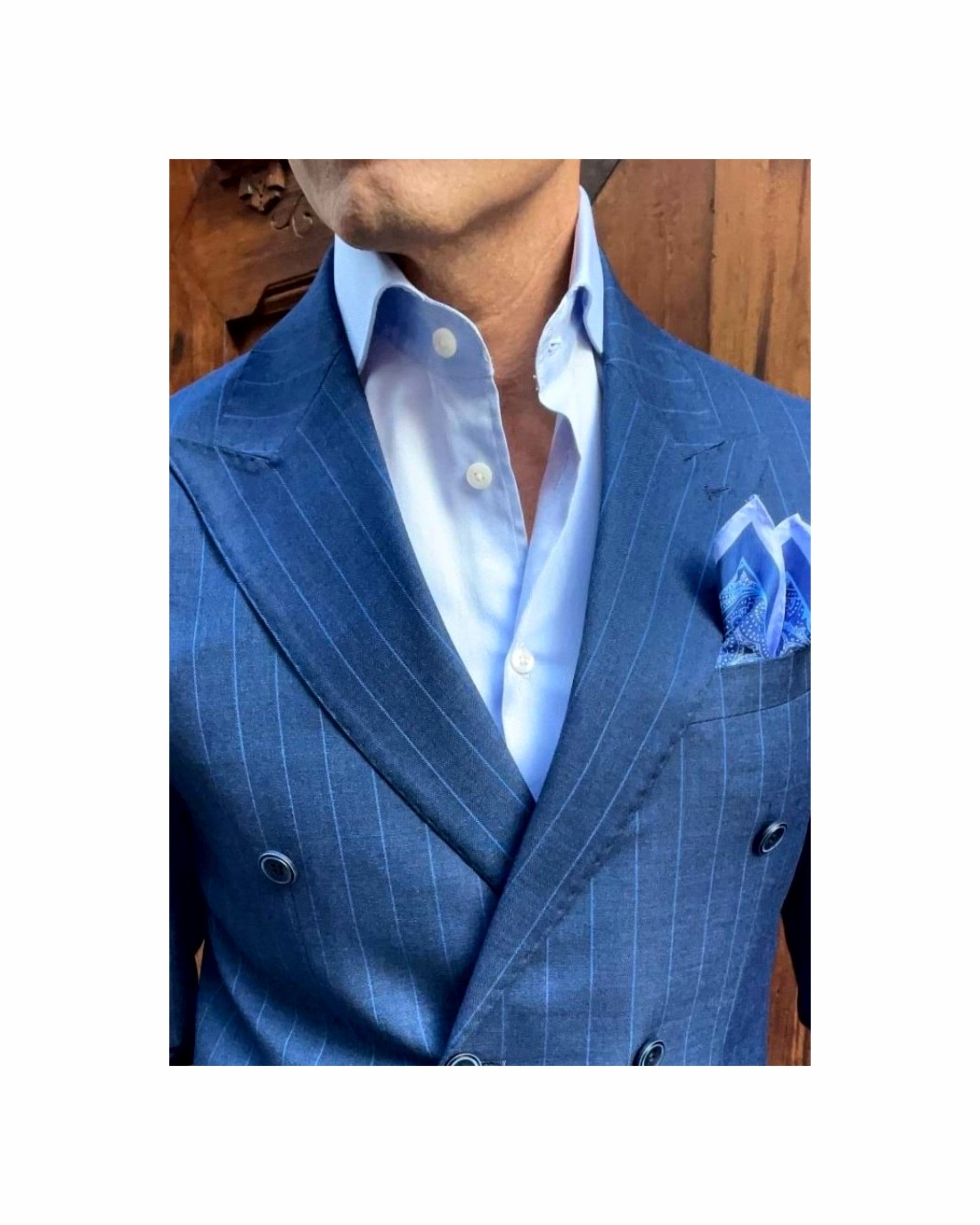 Camisa azul claro traje hombre UOMOMANIA